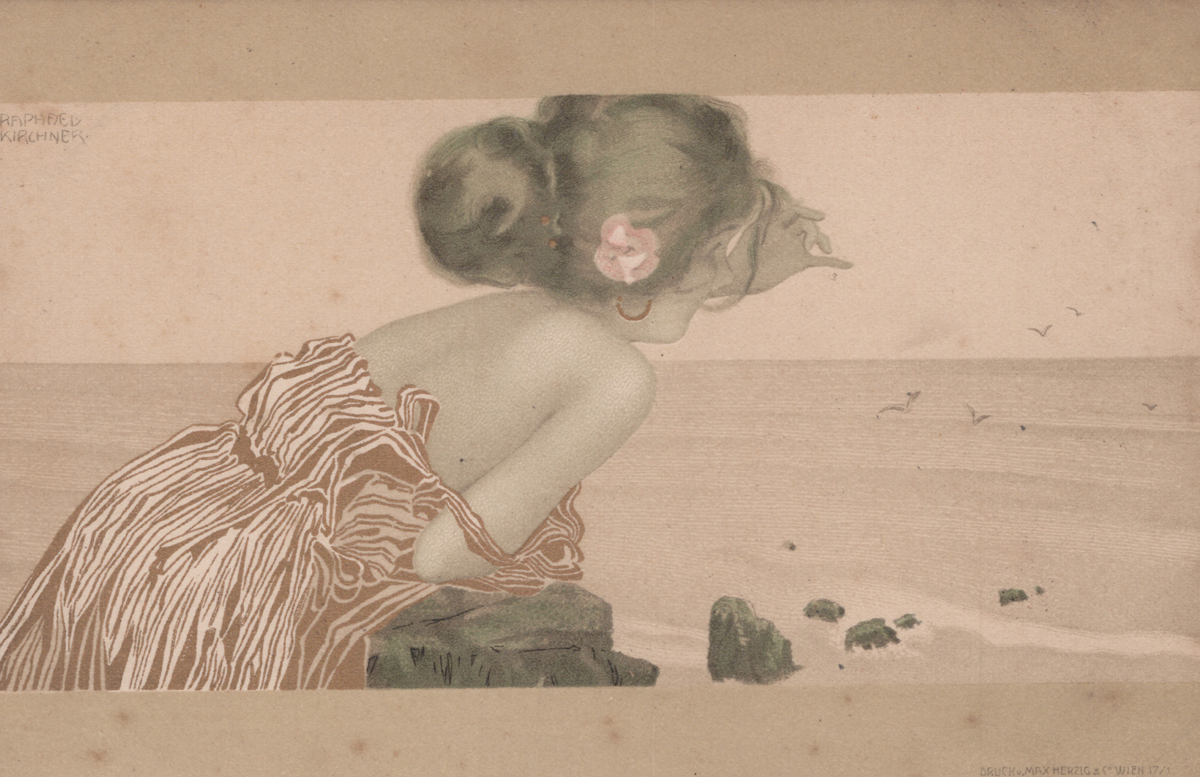 A collection of 25 postcards by Raphael Kirchner, including 4 from