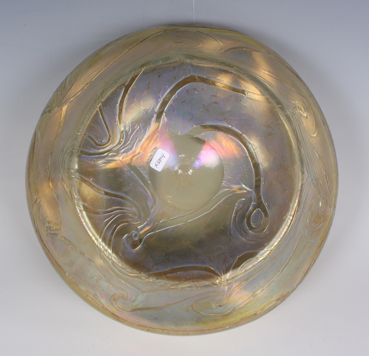 Vase En Verre Irisé Otto Thamm Pour Fritz Heckert - Art Nouveau Vers 1900 - Hauteur 8,5 Pouces