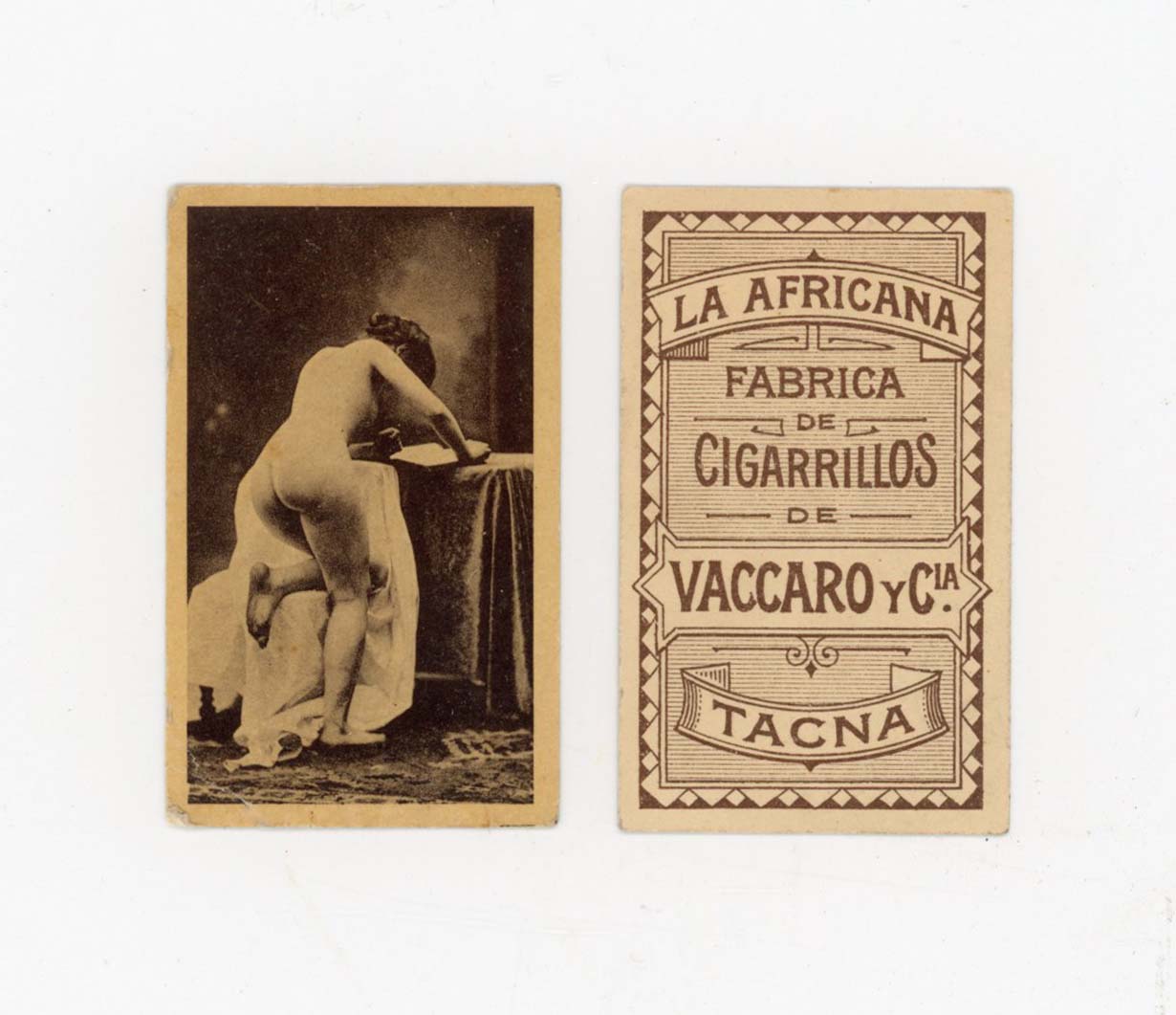 A collection of 25 Vaccaro South American cigarette cards of female nudes.
